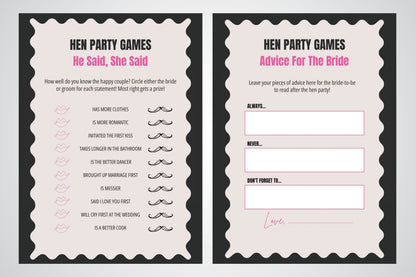 The HEN DO Games Pack