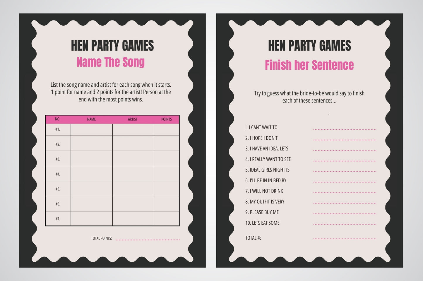 The HEN DO Games Pack