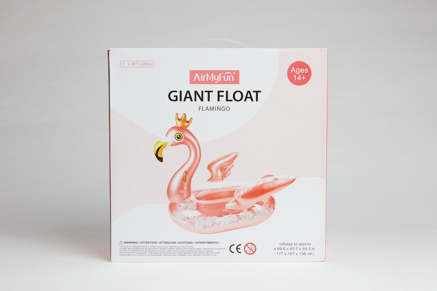 Rose-Gold Flamingo Inflatable